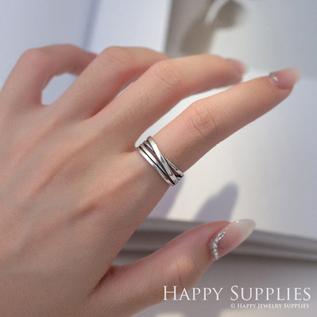 Silver Ring, Sterling Silver Ring,adjustable rings, Disconnected Rings,Wedding Ring, Dress Ring, Lady Ring, Dome Ring, Band Rings (RR039)