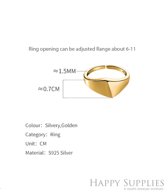 Silver Ring, Sterling Silver Ring,adjustable rings, Disconnected Rings,Wedding Ring, Dress Ring, Lady Ring, Dome Ring, Band Rings (RR030)