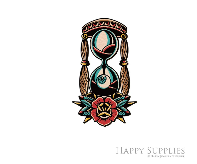 2pcs Handmade Jewelry Making Supplies Beads Cut Wooden Hourglass Charm For DIY Necklace Earring Brooch (CW999)