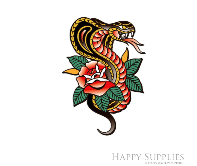 2pcs Handmade Jewelry Making Supplies Beads Cut Wooden Snake Charm For DIY Necklace Earring Brooch (CW1014)