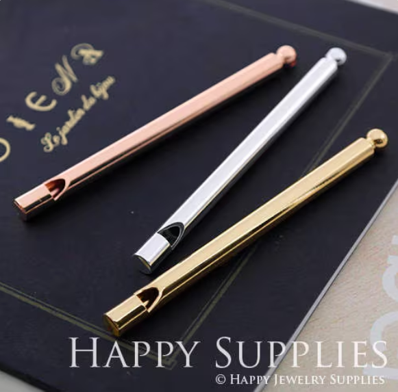 High Quality Vintage Style Long Whistle Pendant / Charm  (ZZ142)