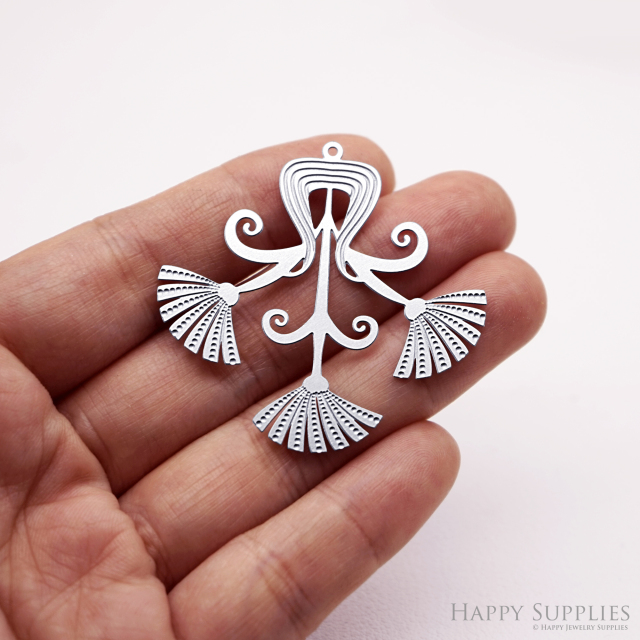 Corroded Stainless Steel Jewelry Charms, Ginkgo Leaf Brass Charms, Earring Charms, Etched Silver Jewelry Pendants, Etched Brass Jewelry Findings, Jewelry Wholesale (SSB1072)