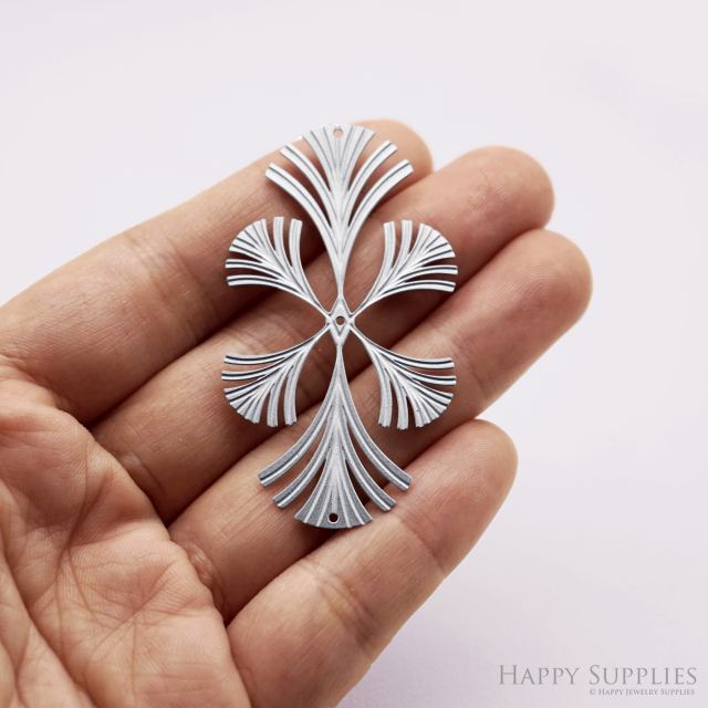 Corroded Stainless Steel Jewelry Charms, Ginkgo Leaf Brass Charms, Earring Charms, Etched Silver Jewelry Pendants, Etched Brass Jewelry Findings, Jewelry Wholesale (SSB1069)