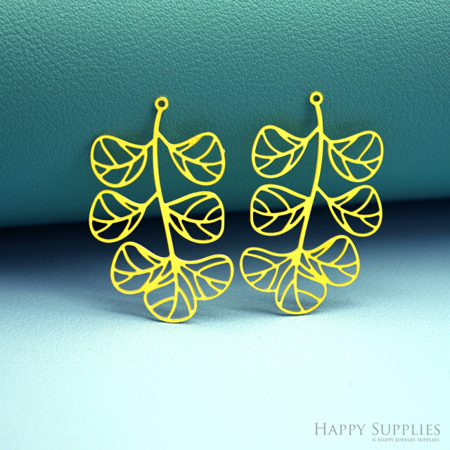 2pcs Stainless Steel Jewelry Charms, Raw Brass Charms, Leaf Charms, Earrings Findings, Stainless Steel Silver Jewelry Pendants, Brass Jewelry Findings, Stainless Steel Pendants Jewelry Wholesale (D2967)