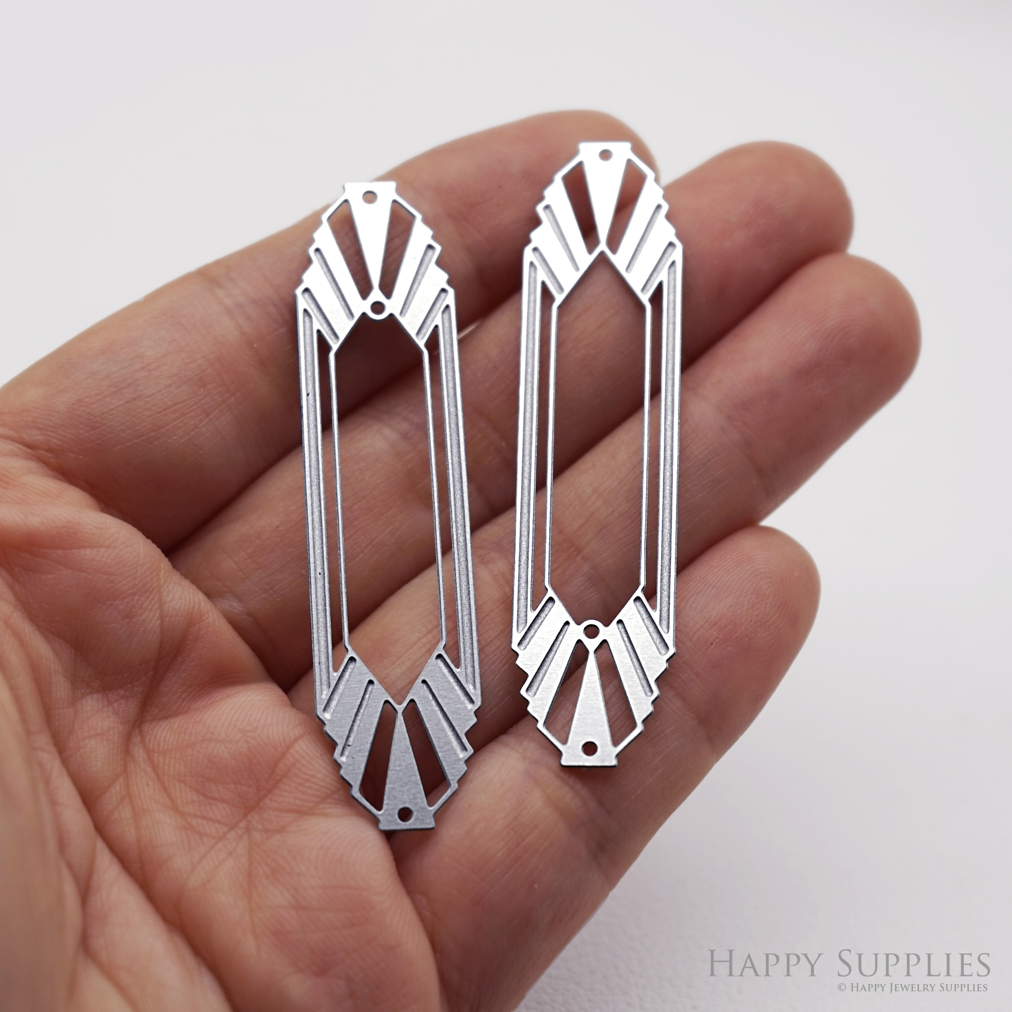 Corroded Stainless Steel Jewelry Charms, Geometric Brass Charms, Earring Charms, Etched Silver Jewelry Pendants, Etched Brass Jewelry Findings, Jewelry Wholesale (SSB1075)