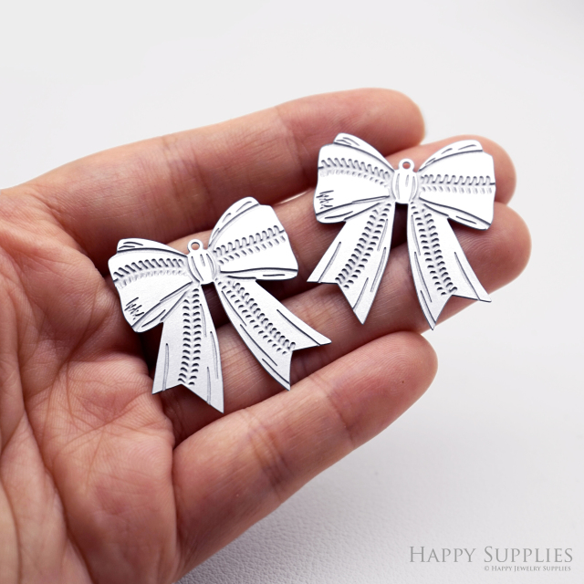 Corroded Stainless Steel Jewelry Charms, Knot Brass Charms, Earring Charms, Etched Silver Jewelry Pendants, Etched Brass Jewelry Findings, Jewelry Wholesale (SSB1073)