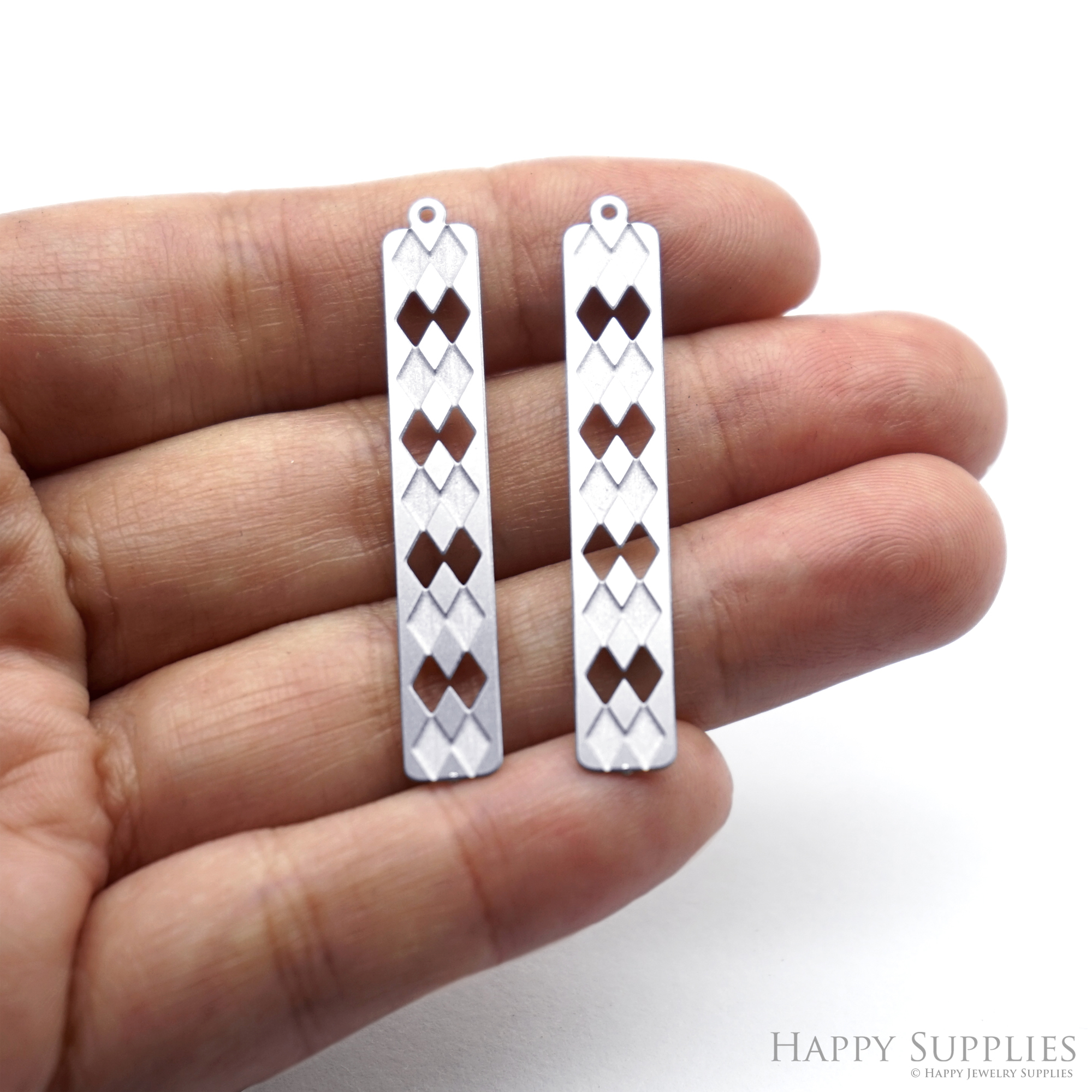 Corroded Stainless Steel Jewelry Charms, Geometric Bar Brass Charms, Earring Charms, Etched Silver Jewelry Pendants, Etched Brass Jewelry Findings, Jewelry Wholesale (SSB1053)
