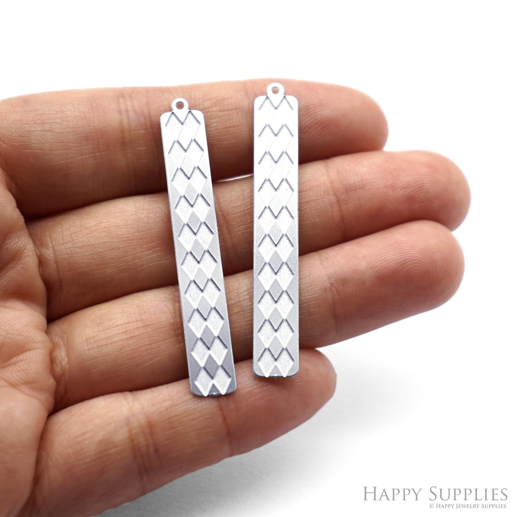 Corroded Stainless Steel Jewelry Charms, Geometric Bar Brass Charms, Earring Charms, Etched Silver Jewelry Pendants, Etched Brass Jewelry Findings, Jewelry Wholesale (SSB1052)