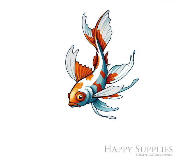 Handmade Jewelry Making Supplies Beads Cut Wooden Fish Charm For DIY Necklace Earring Brooch (CW1023)