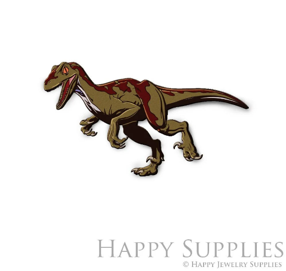 2pcs Handmade Jewelry Making Supplies Beads Cut Wooden Dinosaur Charm For DIY Necklace Earring Brooch (CW805)