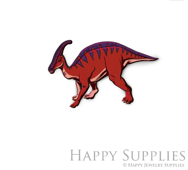 2pcs Handmade Jewelry Making Supplies Beads Cut Wooden Dinosaur Charm For DIY Necklace Earring Brooch (CW806)