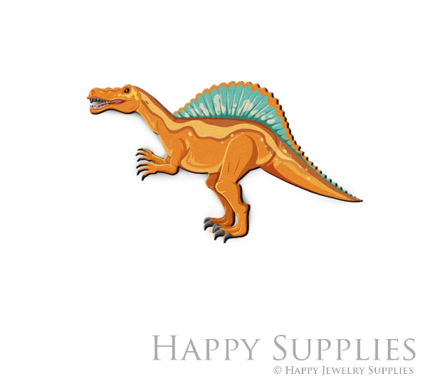 2pcs Handmade Jewelry Making Supplies Beads Cut Wooden Dinosaur Charm For DIY Necklace Earring Brooch (CW808)