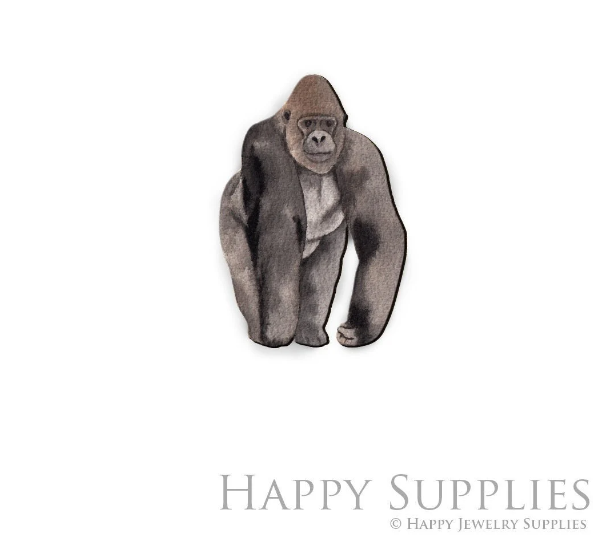 2pcs Handmade Jewelry Making Supplies Beads Cut Wooden Orangutan Charm For DIY Necklace Earring Brooch (CW810)