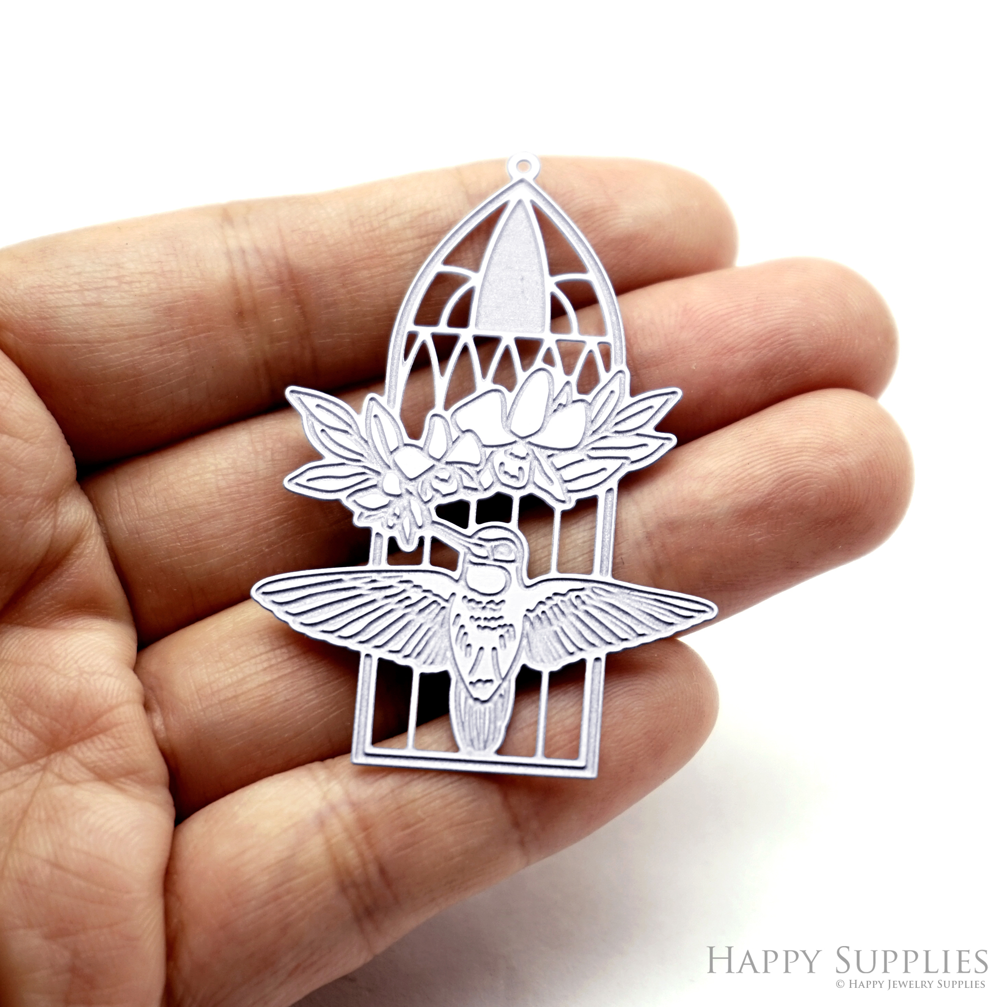 Corroded Stainless Steel Jewelry Charms, Bird Brass Charms, Earring Charms, Etched Silver Jewelry Pendants, Etched Brass Jewelry Findings, Jewelry Wholesale (SSB1086)