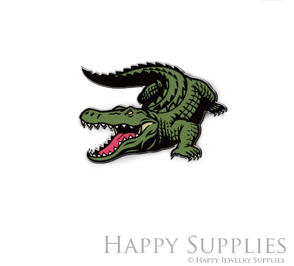 2pcs Handmade Jewelry Making Supplies Beads Cut Wooden Crocodile Charm For DIY Necklace Earring Brooch (CW816)