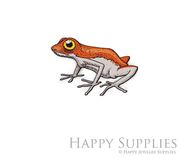 2pcs Handmade Jewelry Making Supplies Beads Cut Wooden Frog Charm For DIY Necklace Earring Brooch (CW820)