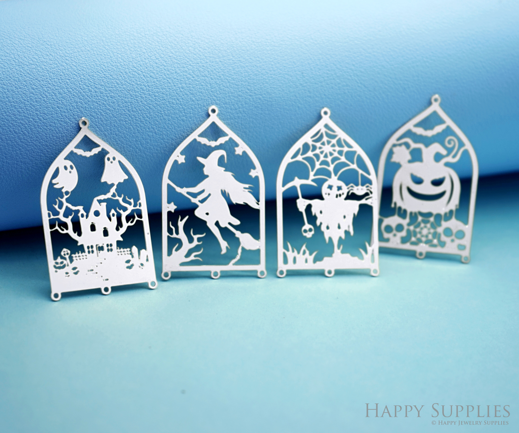 2pcs Stainless Steel Jewelry Charms, Raw Brass Charms, Ghost Halloween Charms, Earrings Findings, Stainless Steel Silver Jewelry Pendants, Brass Jewelry Findings, Stainless Steel Pendants Jewelry Wholesale (D2969)