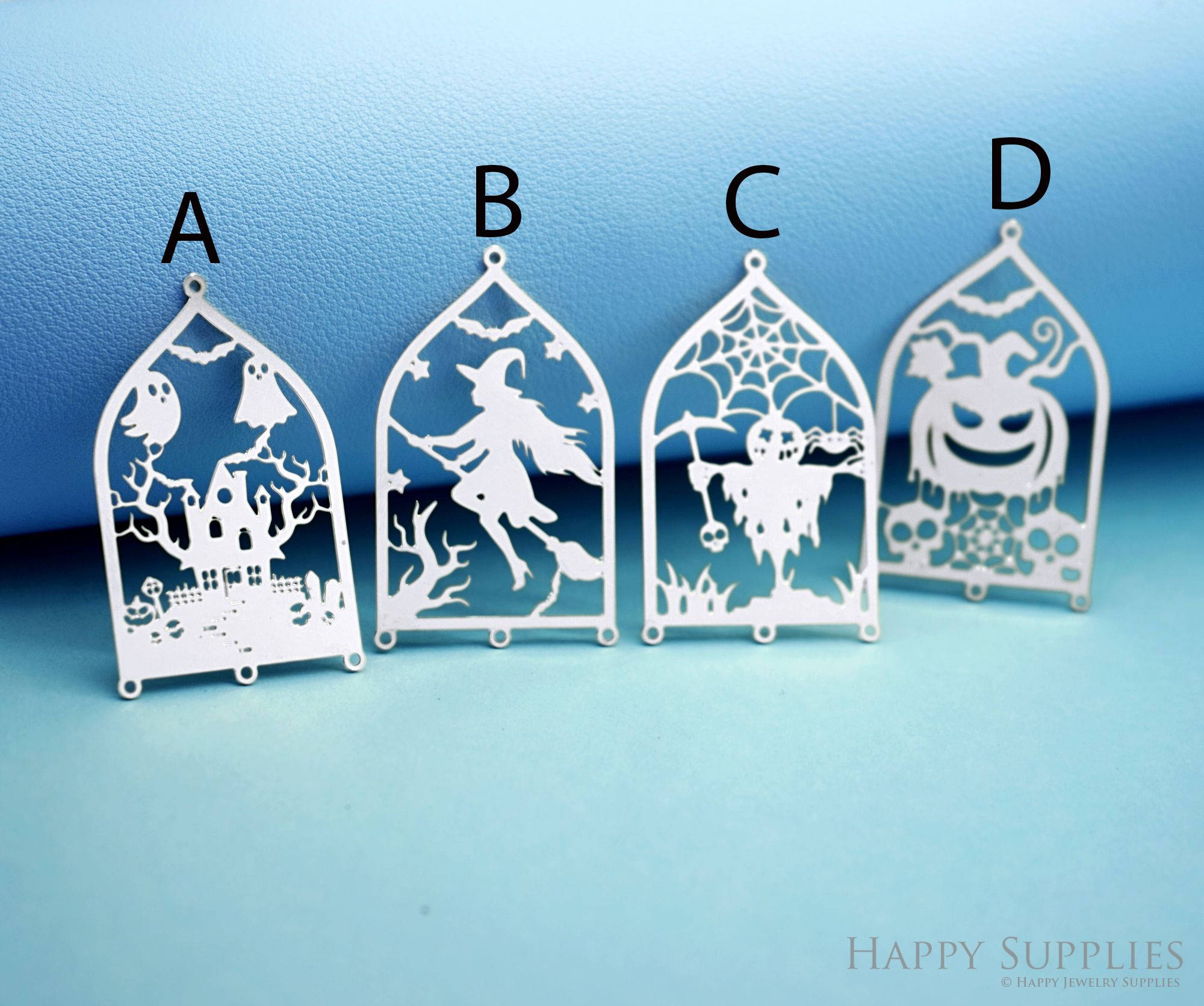 2pcs Stainless Steel Jewelry Charms, Raw Brass Charms, Ghost Halloween Charms, Earrings Findings, Stainless Steel Silver Jewelry Pendants, Brass Jewelry Findings, Stainless Steel Pendants Jewelry Wholesale (D2969)