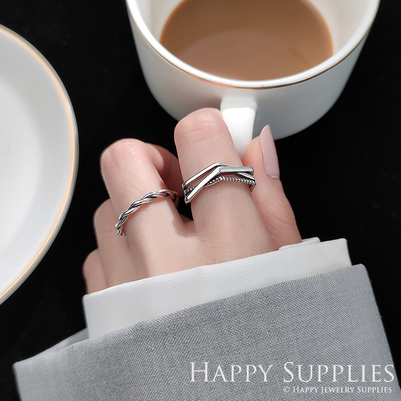 Silver Ring, Sterling Silver Ring,adjustable rings, Disconnected Rings,Wedding Ring, Dress Ring, Lady Ring, Dome Ring, Band Rings (RR065)