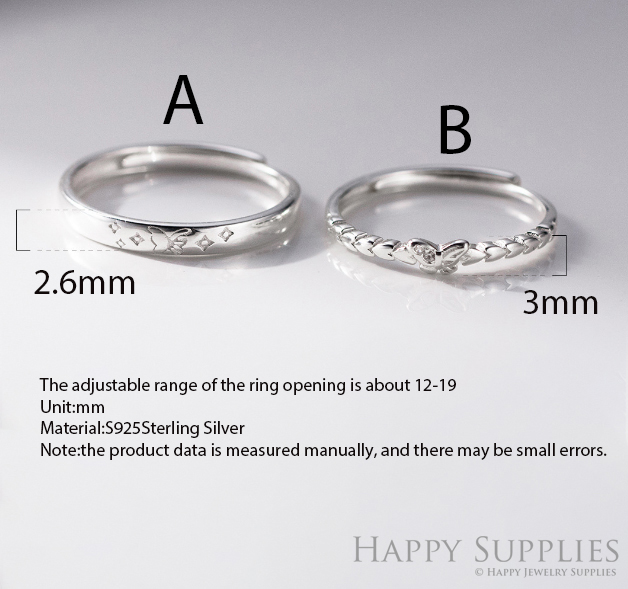 Silver Ring, Sterling Silver Ring,adjustable rings, Disconnected Rings,Wedding Ring, Dress Ring, Lady Ring, Dome Ring, Band Rings (RR063)