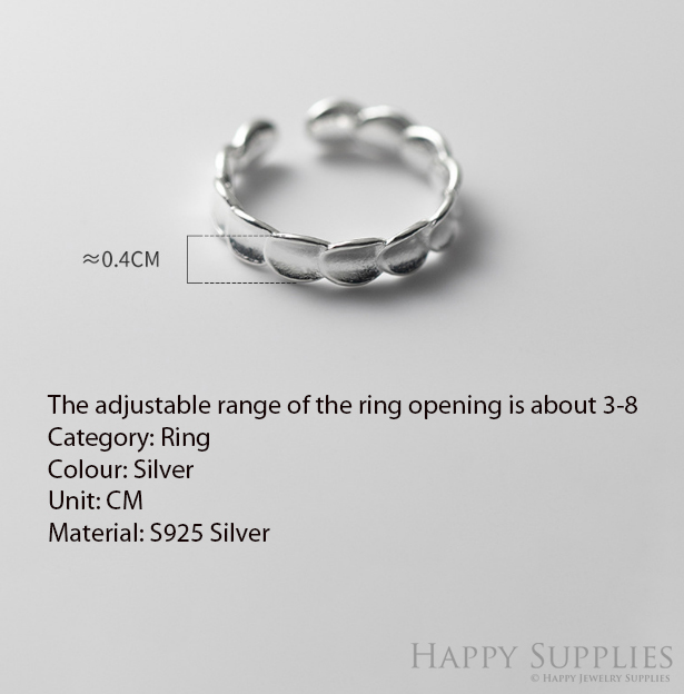 Silver Ring, Sterling Silver Ring,adjustable rings, Disconnected Rings,Wedding Ring, Dress Ring, Lady Ring, Dome Ring, Band Rings (RR079)