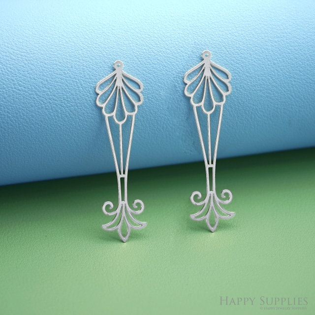 2pcs Stainless Steel Jewelry Charms, Raw Brass Charms, Flowers Charms, Earrings Findings, Stainless Steel Silver Jewelry Pendants, Brass Jewelry Findings, Stainless Steel Pendants Jewelry Wholesale (D2977)