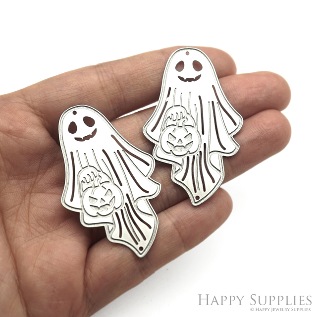 Corroded Stainless Steel Jewelry Charms, Ghost Brass Charms, Earring Charms, Etched Silver Jewelry Pendants, Etched Brass Jewelry Findings, Jewelry Wholesale (SSB1097)
