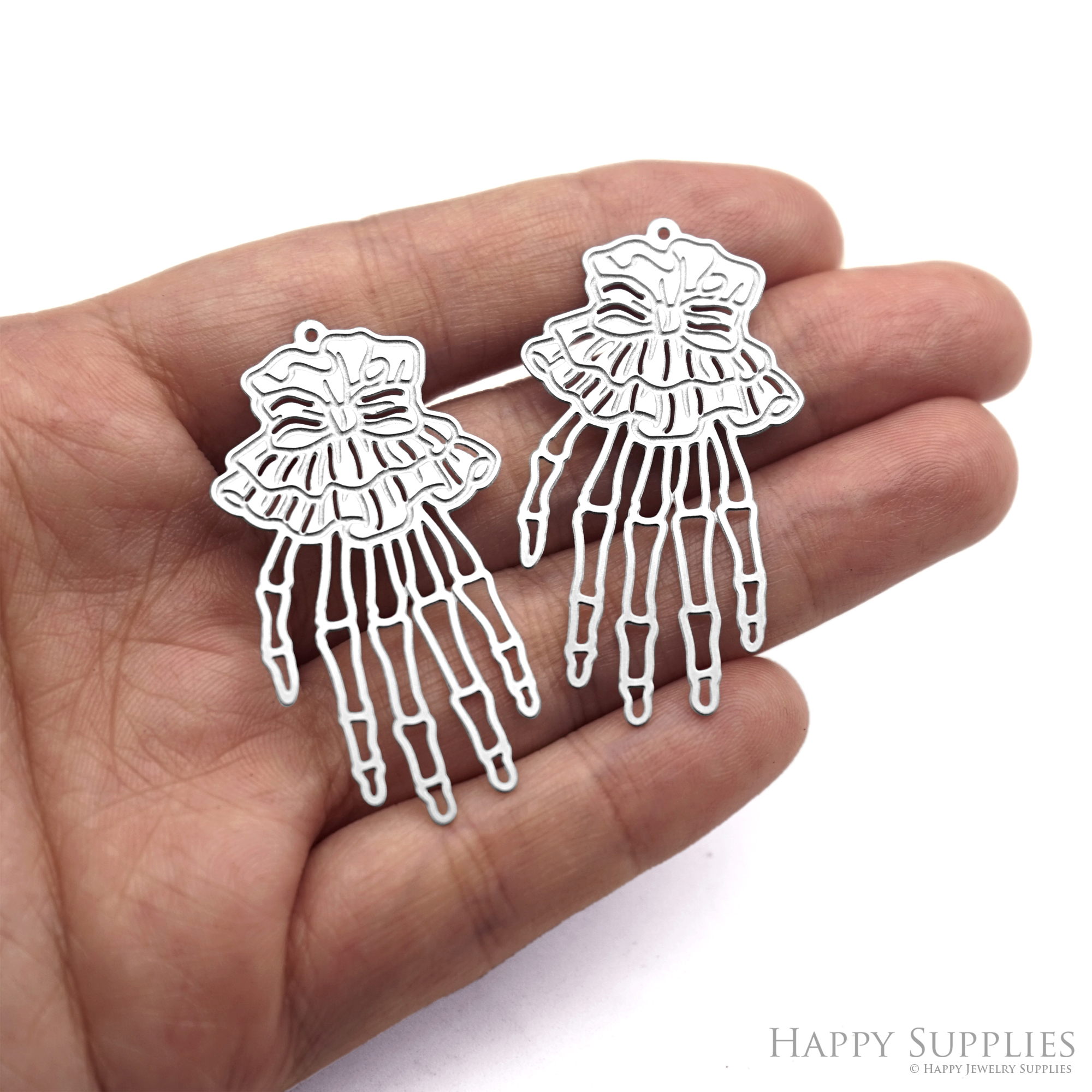 Corroded Stainless Steel Jewelry Charms, Hand Brass Charms, Earring Charms, Etched Silver Jewelry Pendants, Etched Brass Jewelry Findings, Jewelry Wholesale (SSB1098)
