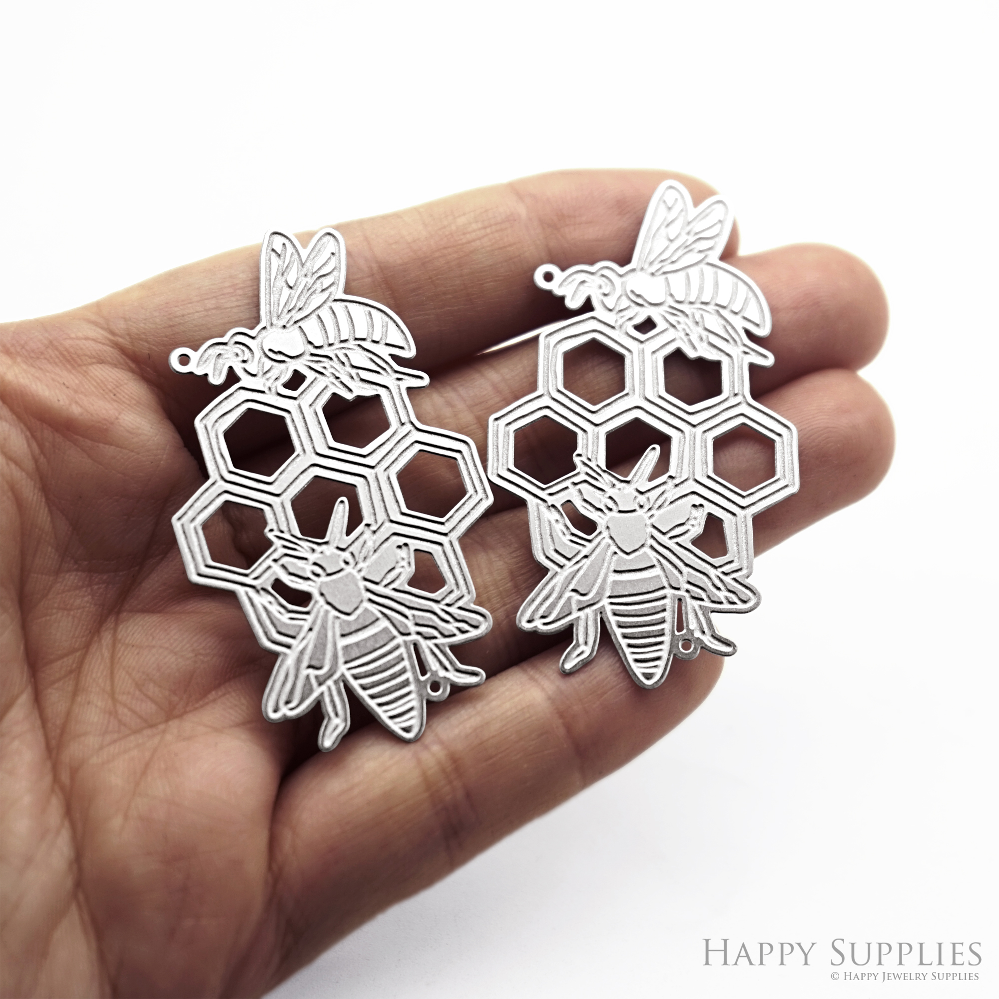 Corroded Stainless Steel Jewelry Charms, Honeycomb Brass Charms, Earring Charms, Etched Silver Jewelry Pendants, Etched Brass Jewelry Findings, Jewelry Wholesale (SSB1119)