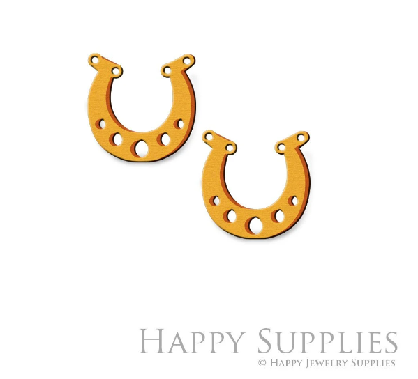 2pcs Handmade Jewelry Making Supplies Beads Cut Wooden St Patrick's Day Charm For DIY Necklace Earring Brooch (CW852)