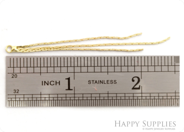 10pcs Tassel Charm, Gold Tassel Charm, Silver Chain Tassel Charm for Jewelry Making Supplies, Earring Tassel - 65mm (NZG722)