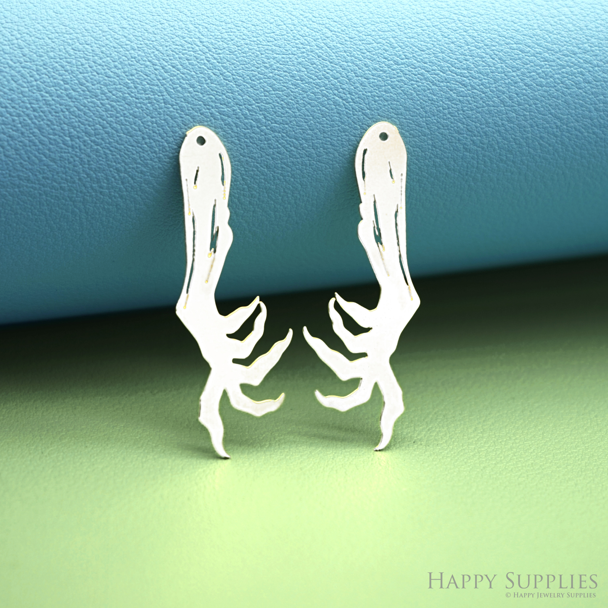 2pcs Stainless Steel Jewelry Charms, Raw Brass Charms, Ghost Halloween Hand Charms, Earrings Findings, Stainless Steel Silver Jewelry Pendants, Brass Jewelry Findings, Stainless Steel Pendants Jewelry Wholesale (D2995)
