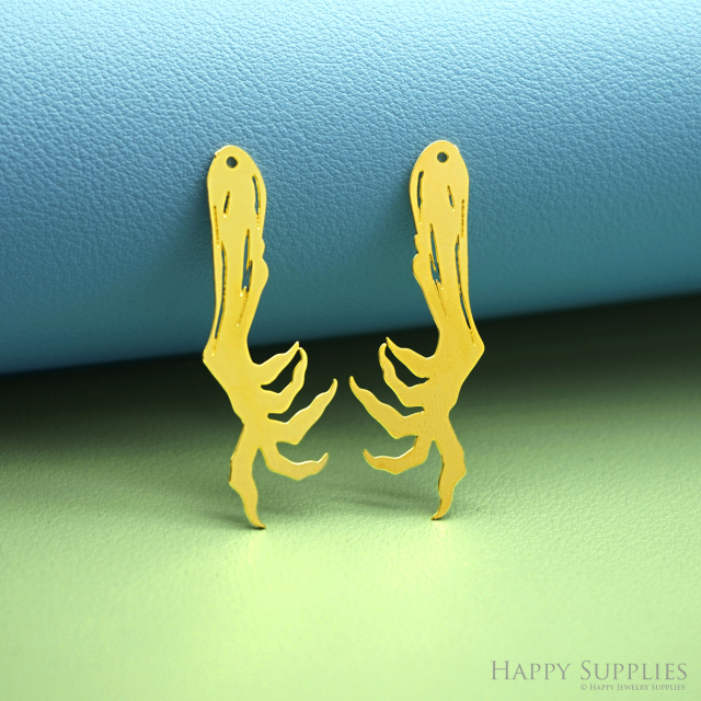 2pcs Stainless Steel Jewelry Charms, Raw Brass Charms, Ghost Halloween Hand Charms, Earrings Findings, Stainless Steel Silver Jewelry Pendants, Brass Jewelry Findings, Stainless Steel Pendants Jewelry Wholesale (D2995)