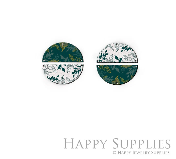 2pcs Handmade Jewelry Making Supplies Beads Cut Wooden Flower Charm For DIY Necklace Earring Brooch (CW624)