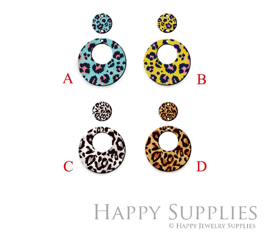 2pcs Handmade Jewelry Making Supplies Beads Cut Wooden Geometric Charm For DIY Necklace Earring Brooch (CW633)