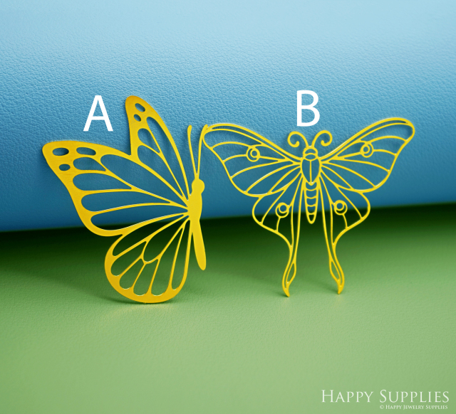 2pcs Stainless Steel Jewelry Charms, Raw Brass Charms, Moth Butterfly Charms, Earrings Findings, Stainless Steel Silver Jewelry Pendants, Brass Jewelry Findings, Stainless Steel Pendants Jewelry Wholesale (D2998)