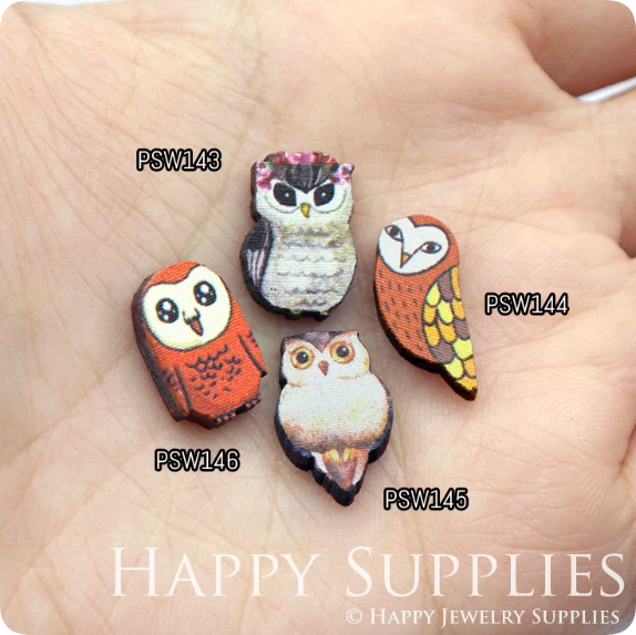 Mini Handmade Jewelry Making Supplies Beads Cut Wooden, DIY Laser Cut Photo Wooden Animal Charms (PSW)