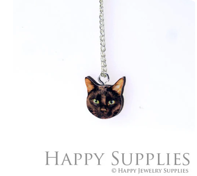 Mini Handmade Jewelry Making Supplies Beads Cut Wooden, DIY Laser Cut Photo Wooden Animal Charms (PSW)