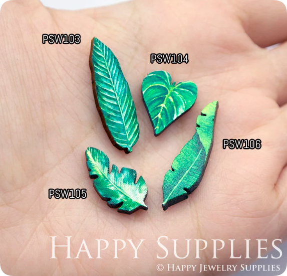 Mini Handmade Jewelry Making Supplies Beads Cut Wooden, DIY Laser Cut Photo Wooden Cute Charms (PSW)