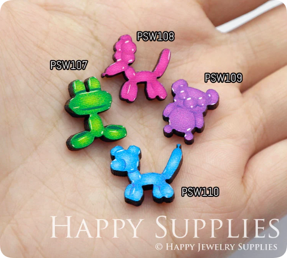 Mini Handmade Jewelry Making Supplies Beads Cut Wooden, DIY Laser Cut Photo Wooden Animal Charms (PSW)