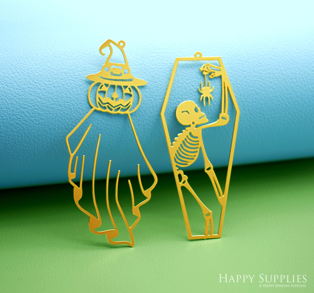 2pcs Stainless Steel Jewelry Charms, Raw Brass Charms, Ghost Halloween Charms, Earrings Findings, Stainless Steel Silver Jewelry Pendants, Brass Jewelry Findings, Stainless Steel Pendants Jewelry Wholesale (D3009)