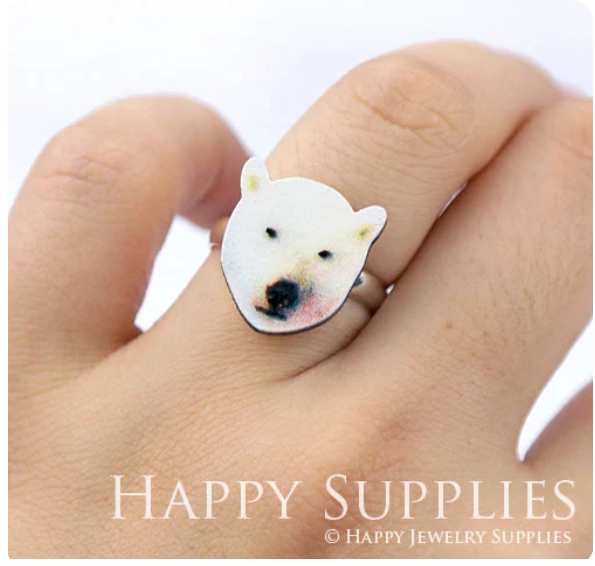 Mini Handmade Jewelry Making Supplies Beads Cut Wooden, DIY Laser Cut Photo Wooden Animal Charms (PSW)