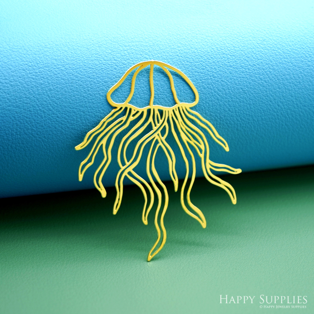 2pcs Stainless Steel Jewelry Charms, Raw Brass Charms, Jellyfish Charms, Earrings Findings, Stainless Steel Silver Jewelry Pendants, Brass Jewelry Findings, Stainless Steel Pendants Jewelry Wholesale (D3015)