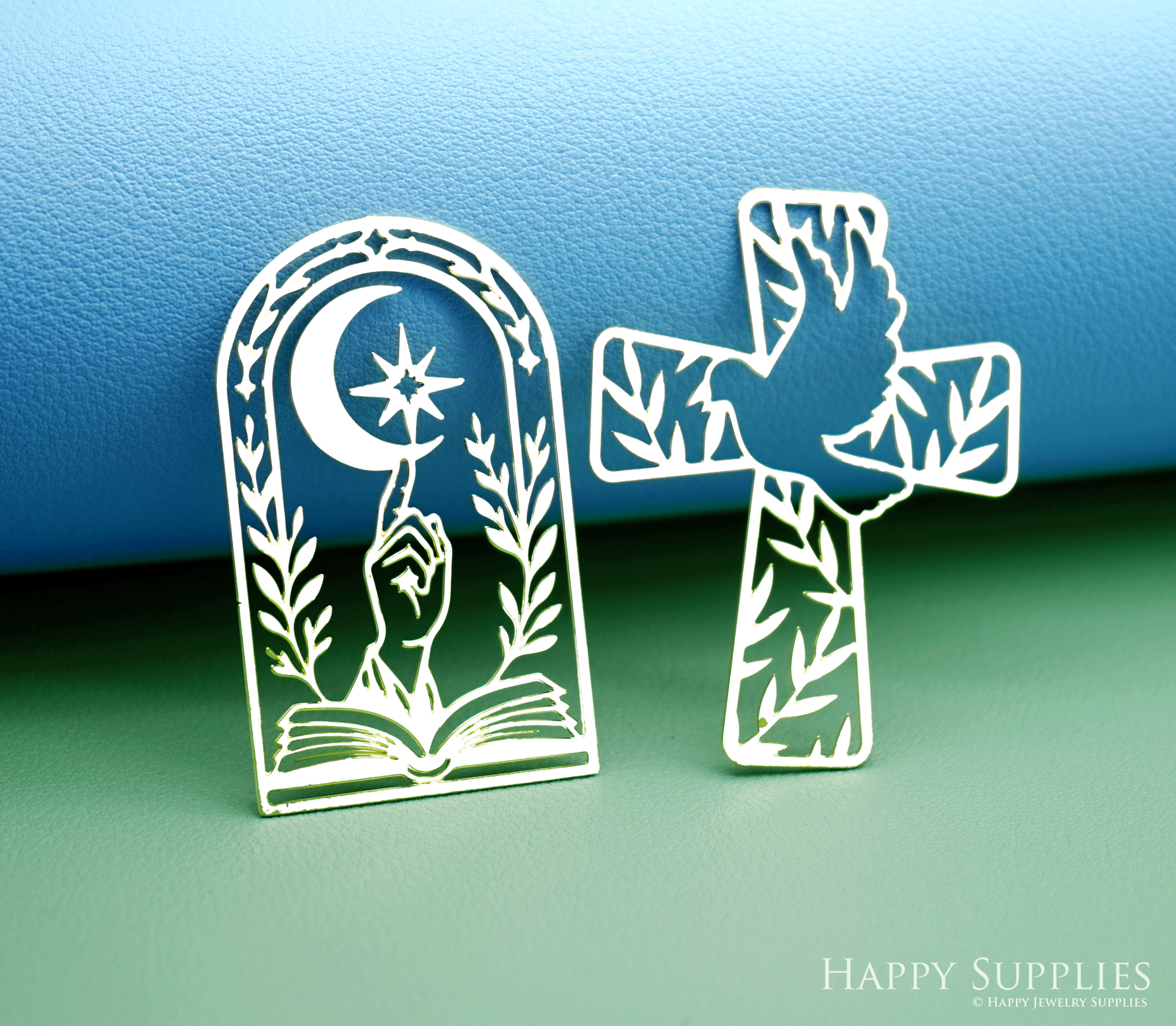 2pcs Stainless Steel Jewelry Charms, Raw Brass Charms, Crosses Moon Charms, Earrings Findings, Stainless Steel Silver Jewelry Pendants, Brass Jewelry Findings, Stainless Steel Pendants Jewelry Wholesale (D3018)