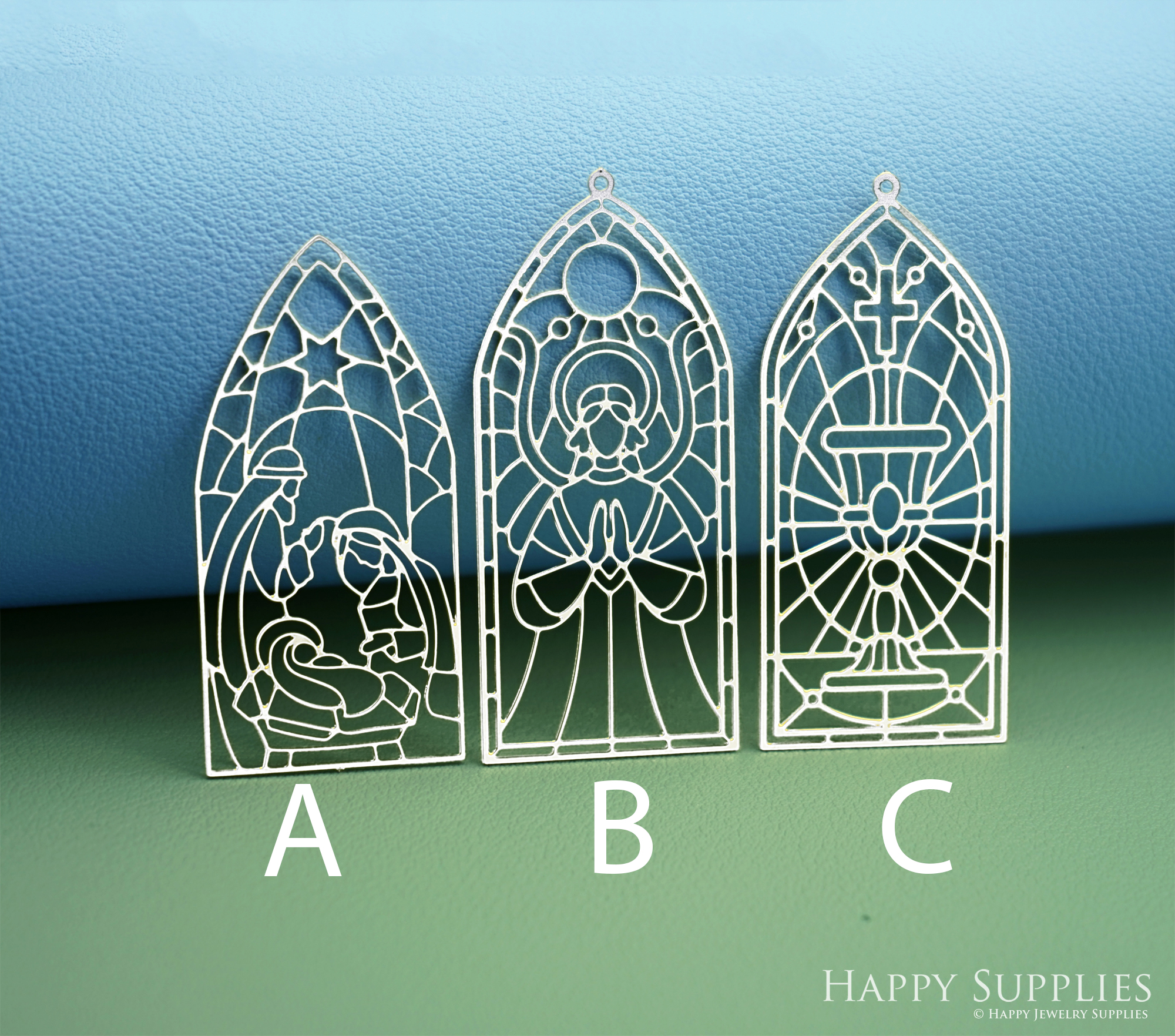 2pcs Stainless Steel Jewelry Charms, Raw Brass Charms, Gothic Cathedral Window Charms, Earrings Findings, Stainless Steel Silver Jewelry Pendants, Brass Jewelry Findings, Stainless Steel Pendants Jewelry Wholesale (D3025)