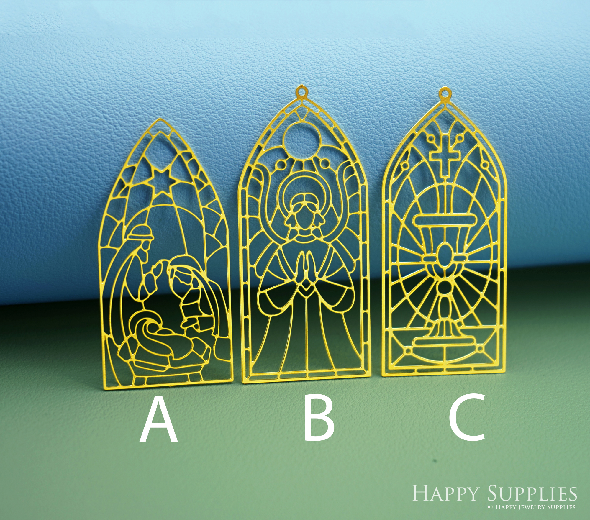 2pcs Stainless Steel Jewelry Charms, Raw Brass Charms, Gothic Cathedral Window Charms, Earrings Findings, Stainless Steel Silver Jewelry Pendants, Brass Jewelry Findings, Stainless Steel Pendants Jewelry Wholesale (D3025)