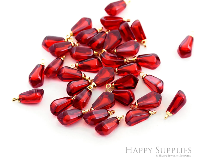 Pomegranate seeds Charms Resin Fruit Pendant DIY bracelet necklace earring Jewelry Findings, Pink pomegranate seed earrings (TR-172)