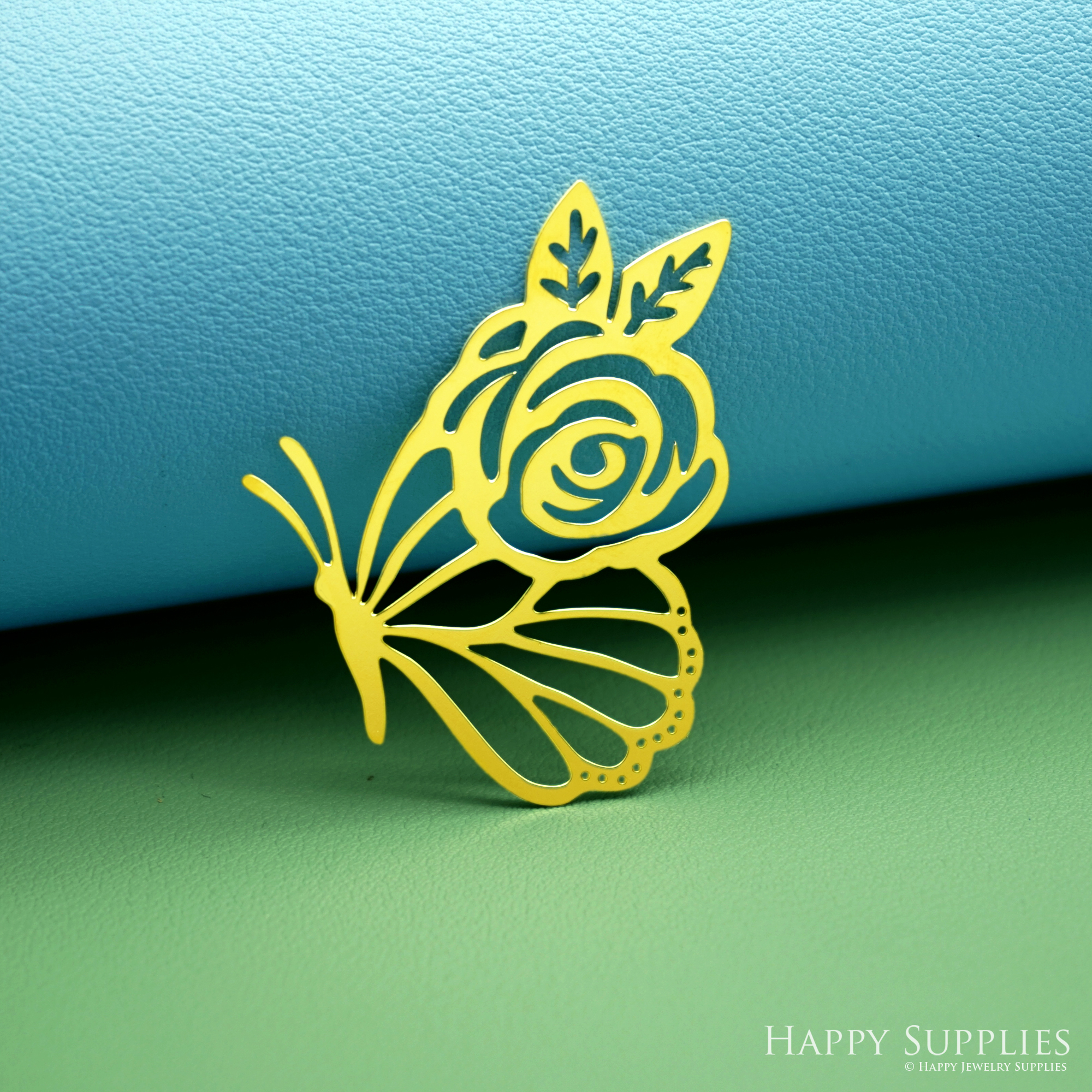 2pcs Stainless Steel Jewelry Charms, Raw Brass Charms, Butterfly Flower Charms, Earrings Findings, Stainless Steel Silver Jewelry Pendants, Brass Jewelry Findings, Stainless Steel Pendants Jewelry Wholesale (D3031)