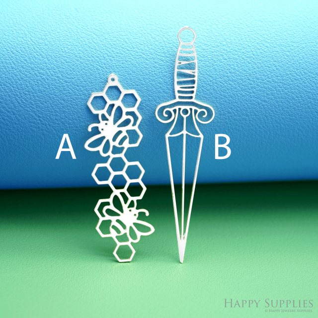 2pcs Stainless Steel Jewelry Charms, Raw Brass Charms, Bee Sword Charms, Earrings Findings, Stainless Steel Silver Jewelry Pendants, Brass Jewelry Findings, Stainless Steel Pendants Jewelry Wholesale (D3029)