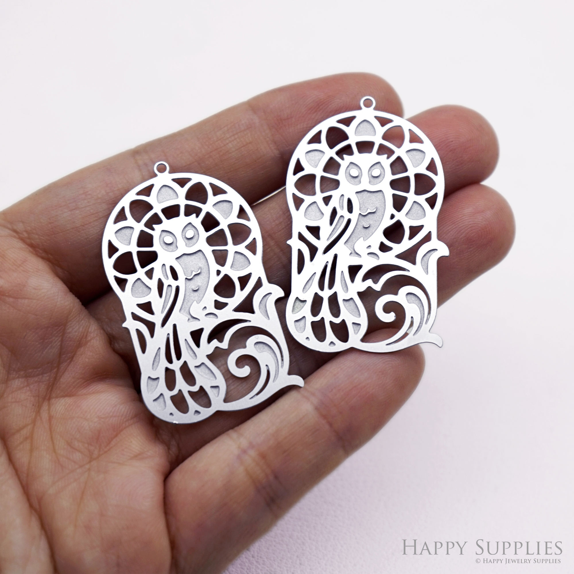 Corroded Stainless Steel Jewelry Charms, Owl Church Arch Brass Charms, Earring Charms, Etched Silver Jewelry Pendants, Etched Brass Jewelry Findings, Jewelry Wholesale (SSB1150)